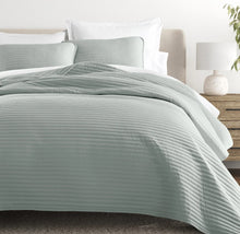 Load image into Gallery viewer, Wholesale Only Microfiber Stripe Quilts and Shams