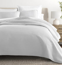 Load image into Gallery viewer, Wholesale Only Microfiber Stripe Quilts and Shams