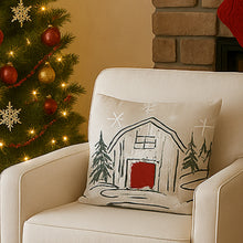 Load image into Gallery viewer, Linen Holiday Block Printed Pillows
