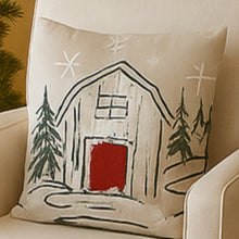 Load image into Gallery viewer, Linen Holiday Block Printed Pillows
