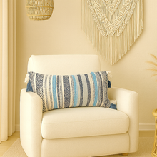 Load image into Gallery viewer, Handwoven Striped Accent Pillow Long Lumbar
