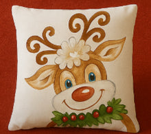 Load image into Gallery viewer, Linen Holiday Block Printed Pillows
