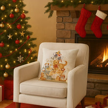 Load image into Gallery viewer, Linen Holiday Block Printed Pillows
