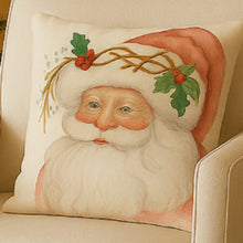Load image into Gallery viewer, Linen Holiday Block Printed Pillows
