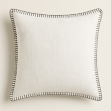 Load image into Gallery viewer, Whip Stitch Edged Solid Linen Pillow
