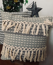 Load image into Gallery viewer, Handwoven Fringed Pillow
